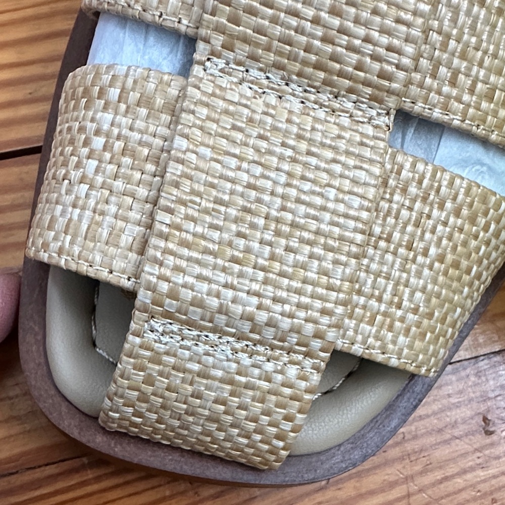 New Sam Edelman Beige Woven Gladiator Sandals NWT - Picture 7 of 16